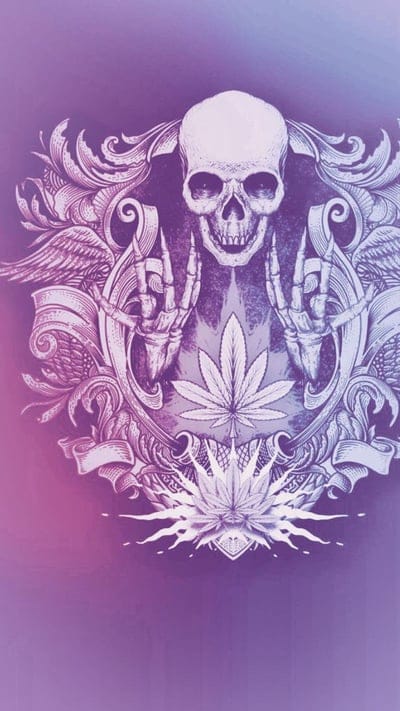 purple haze,marijuana,purple,skeleton,skull