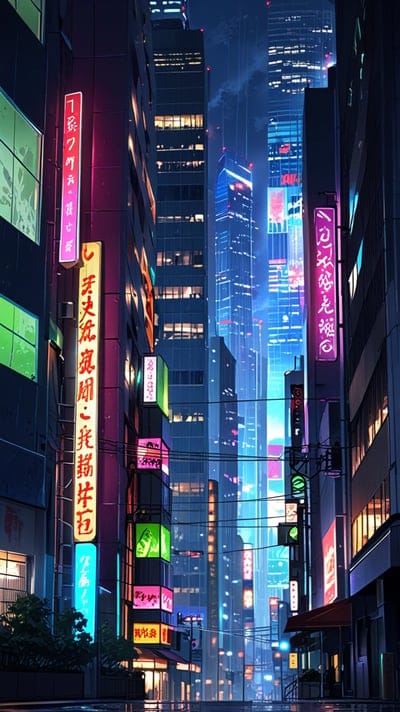 Street,Building,Anime,Anime Wallpaper,Wallpaper,8k Wallpaper,4k Wallpaper,Vibrant,Cool,Hd backgrounds,Hq Backgrounds,Cyber Punk