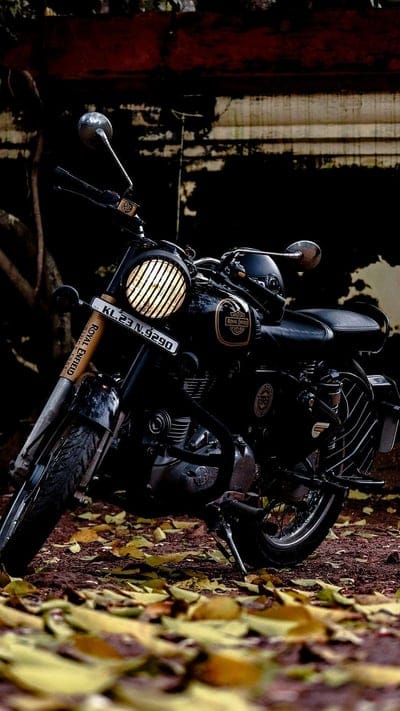 Bullet Ka, Shine Black, royal enfield, bike, mobile wallpaper, android wallpaper, iPhone wallpaper, phone wallpaper