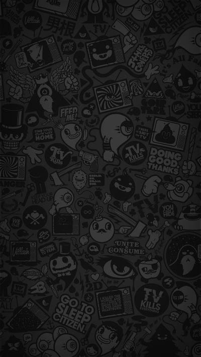 Cartoon Dark, black, simple