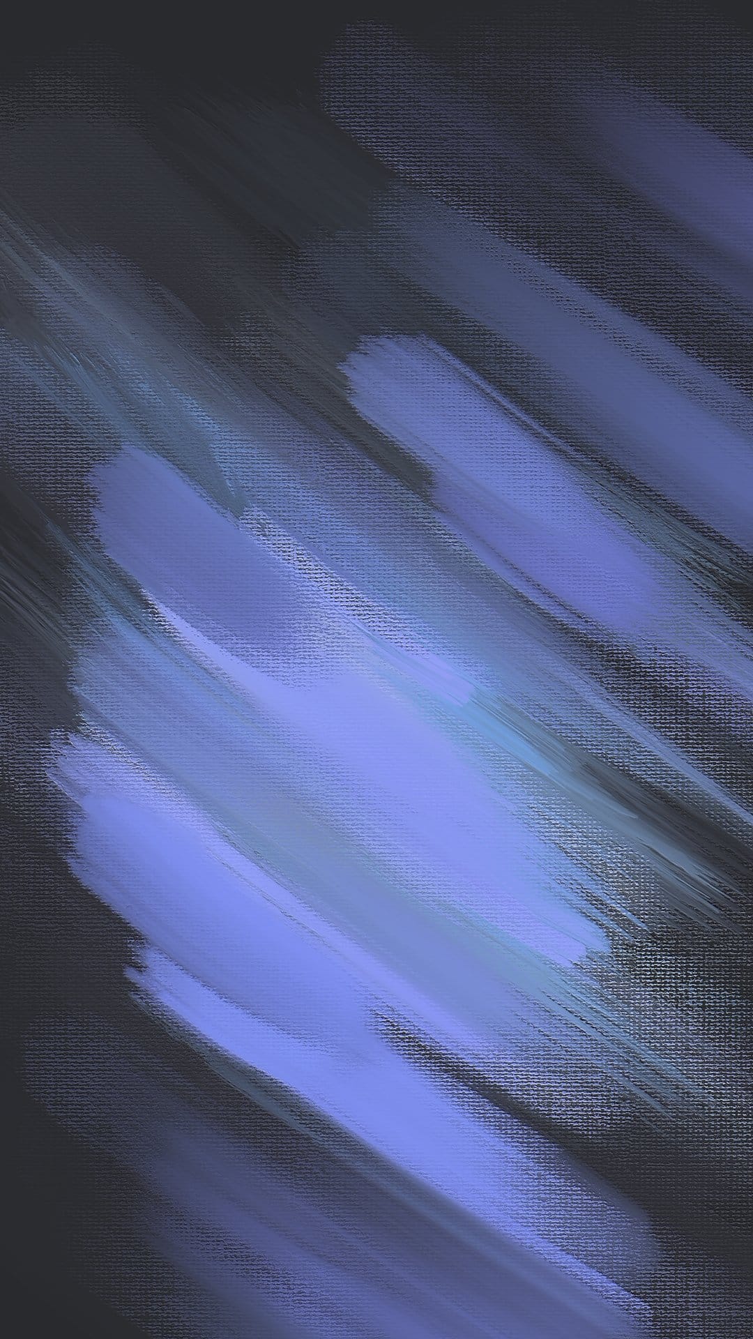 Diagonal cobalt and light blue paint strokes with canvas texture set against a dark, moody background.