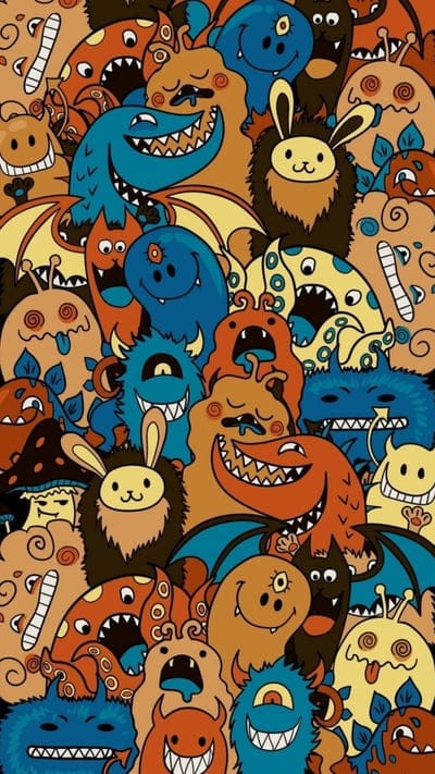 Monsters. Cute cartoon , doodle, Cartoon, Pop Art