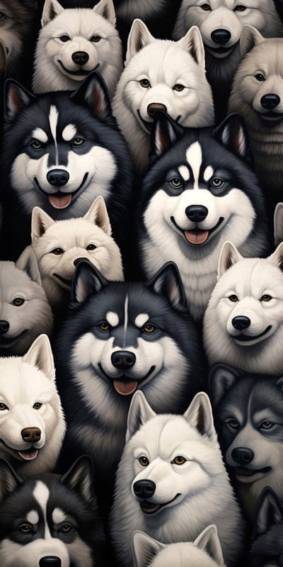husky,dogs,cute,art