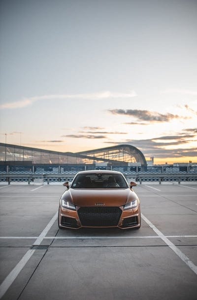 audi tt, audi, car, brown, front view, mobile wallpaper, android wallpaper, iPhone wallpaper, phone wallpaper