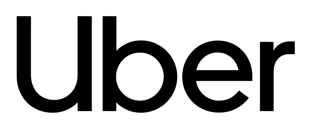 Uber brand logo featuring black sans-serif typography on a transparent background for high-contrast visibility.