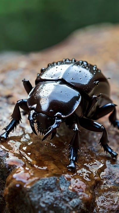 Rhino Beetle,dark,insects,rain,sad vibe,aesthetic,lone,8k wallpaper,4k wallpaper,hd backgrounds,hd wallpapers,wallpapers,aesthetic wallpapers,drenched