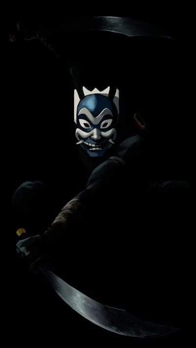 Avatar The Last Airbender, Blue Spirit, Zuko, mask, mysterious, stealth, swords, iconic, dark, character, fan art, ninja, animation, cool, warrior, fire nation, anti-hero, action, scimitars, formidable