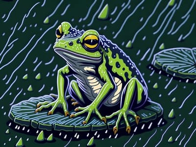 ai generated,mac wallpaper,frog toad,full hd wallpaper,beautiful wallpaper,4k wallpaper,wallpaper 4k,rain lake,cartoon,drawing,cool backgrounds,common toad,nature background,laptop wallpaper,wet,wallpaper hd,water,rainy