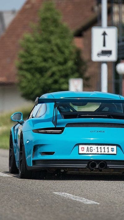 Blue Porsche GT3RS, porsche, gt3, blue, car, supercar sports, america, new, road, mobile wallpaper, android wallpaper, iPhone wallpaper, phone wallpaper