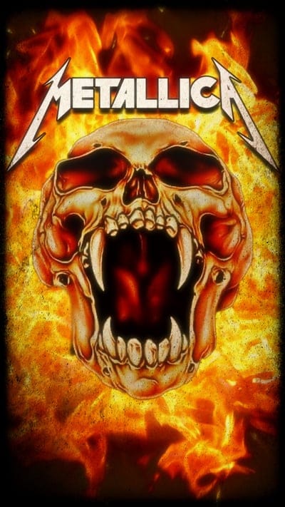 Metallica Fire Skull,badass,cool,explosion,flames,metal, skulls