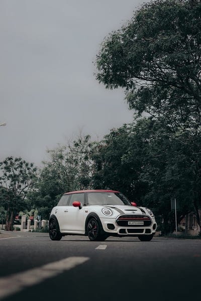 mini cooper, mini, car, white, road, mobile wallpaper, android wallpaper, iPhone wallpaper, phone wallpaper