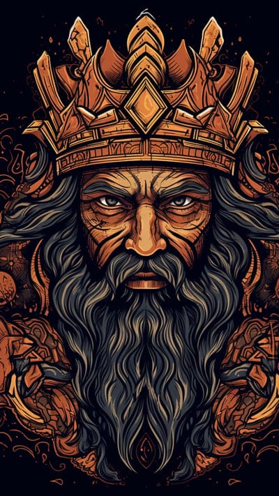 king,crown,beard,art,portrait