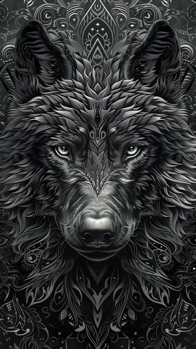 wolf,pattern,dark,art,predator