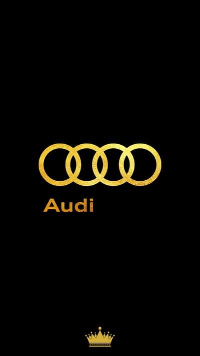 Audi, car, gold, king, logo, symbol, mobile wallpaper, android wallpaper, iPhone wallpaper, phone wallpaper
