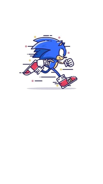 Sonic, art, blue, cartoon, cool, funny, minimalist, white