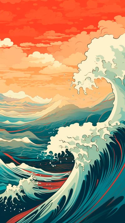 waves,sea,ocean,art