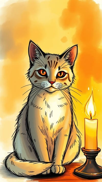 Cat,Sketch,Hand Drawn,Color Sketch,Hd Backgrounds,Hd Wallpapers,4k wallpapers,8k wallpapers,High Quality,Hand Made,Animal,Majestic