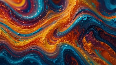 Cool,Dark,Color,Abstract,Blue,Yellow,Orange,Purple,Ai Art,Wallpaper,Desktop Wallpaper,Ai,Artwork