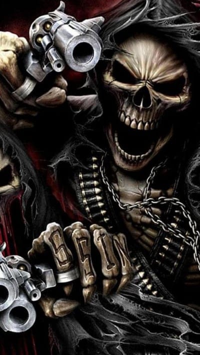 Guns,king,skull,reaper,iron,grim,skulls