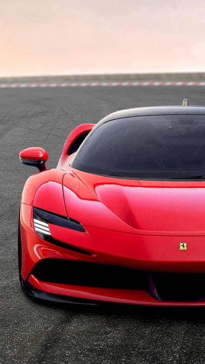 Ferrari SF90, car, red, stradale, mobile wallpaper, android wallpaper, iPhone wallpaper, phone wallpaper