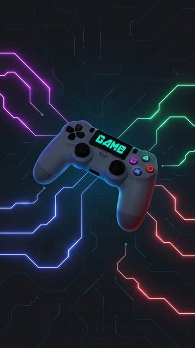 Game Tech, Neon, Playstation, console, controller, gamer, gaming, glow neon, technology