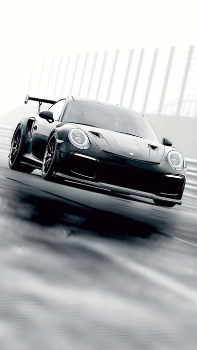 Black and White, porsche, gt3, car, supercar, sports, mobile wallpaper, android wallpaper, iPhone wallpaper, phone wallpaper