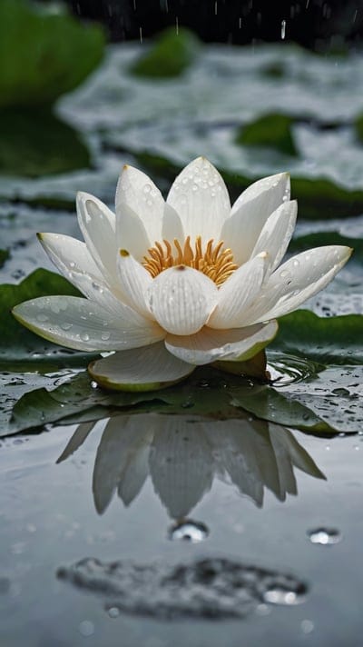 Lotus,White,Flower,Closeup,Flower Wallpaper,Beautiful,Colorful,Rain,Nature,8k Wallpapers,4k wallpapers,Hd Backgrounds,Hq Wallpapers,Nature Wallpaper