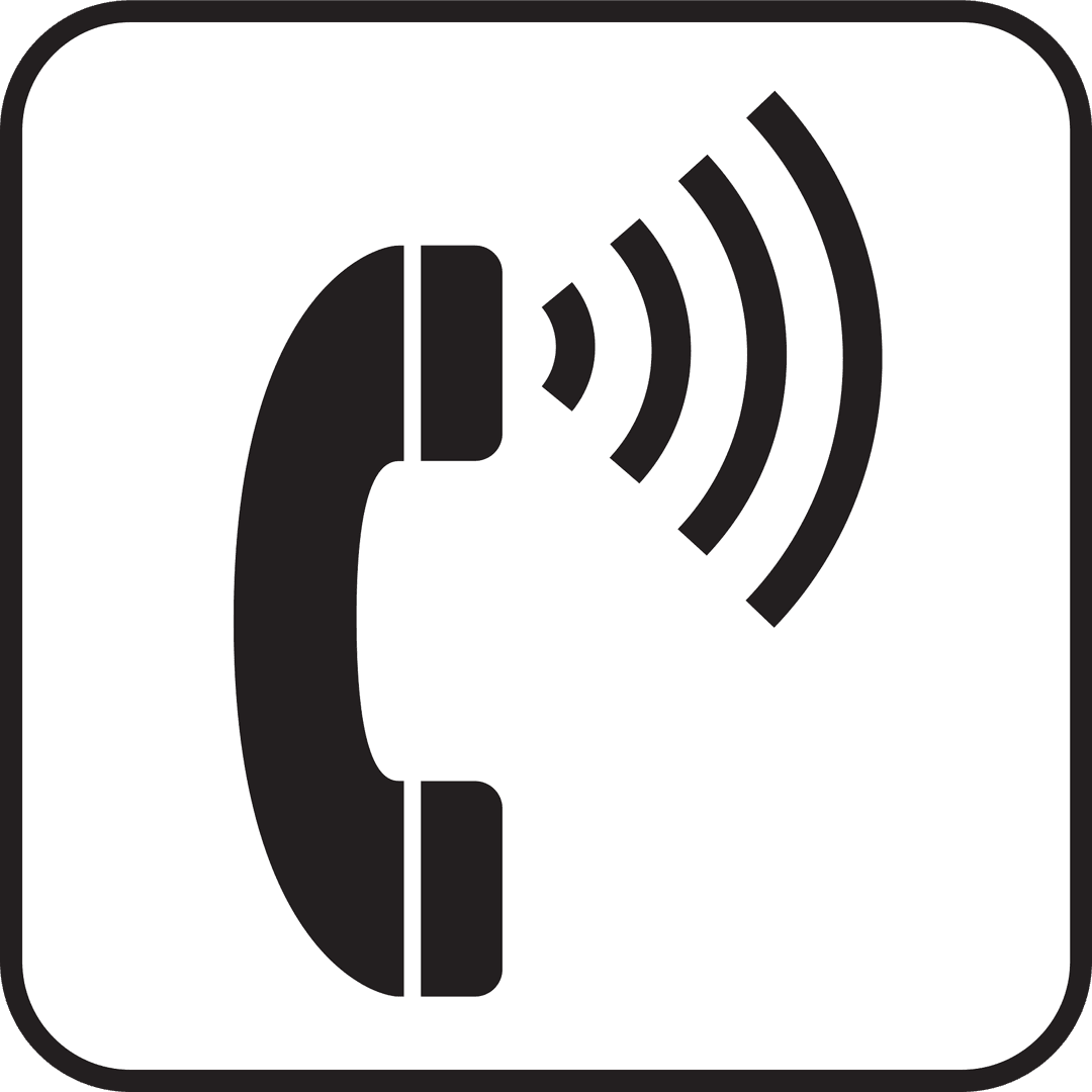 Mobile phone icon featuring rounded corners and a minimalist rectangular frame for digital interface layouts.