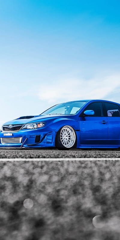 subaru, car, blue, side view, mobile wallpaper, android wallpaper, iPhone wallpaper, phone wallpaper