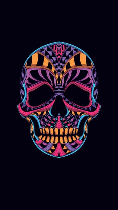 Colorful Skull,Kiss,blue,calavera,catrina,mosaic,pink,purple, yellow
