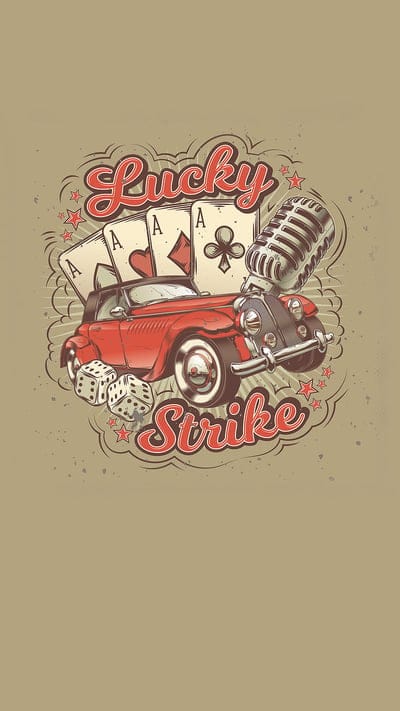 Lucky Strike, Kiss, car, cards, cloud, clubs, diamonds, dice, die, heart, mic, microphone, red, spades, mobile wallpaper, android wallpaper, iPhone wallpaper, phone wallpaper