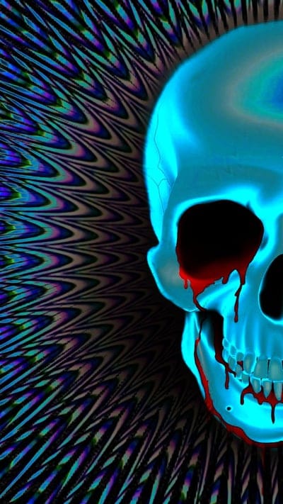 Bloody psyche skull,blood,psicodelia