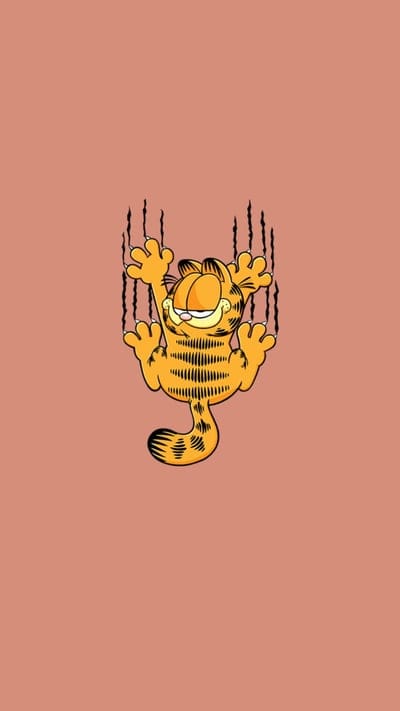 Garfield,aesthetic,orange,simple,cartoon,cute
