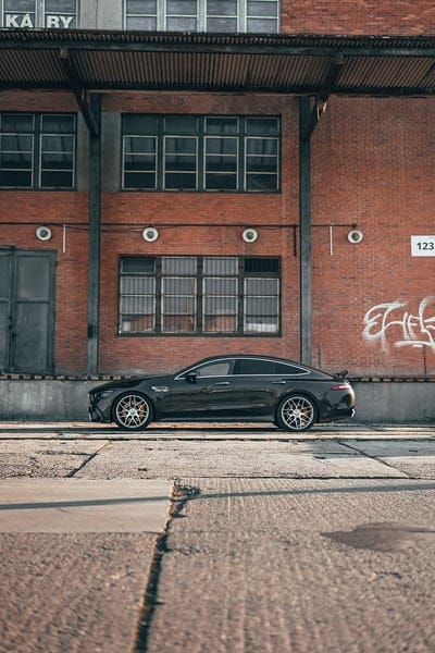 mercedes, car, black, road, building, mobile wallpaper, android wallpaper, iPhone wallpaper, phone wallpaper