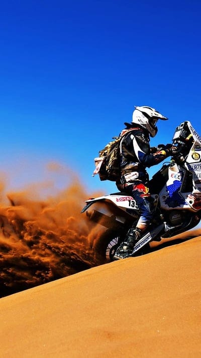 Bike and sand, bike, dakar, sand, mobile wallpaper, android wallpaper, iPhone wallpaper, phone wallpaper