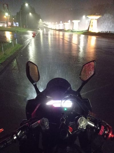 Night ride with rain, motorcycle, motor, cbr, k45n, bogor, cbr150r, indonesia, bike, sentul, mobile wallpaper, android wallpaper, iPhone wallpaper, phone wallpaper