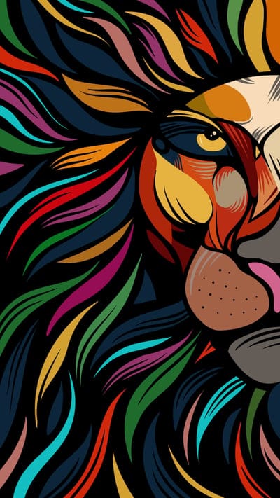 lion,animal,art,colorful