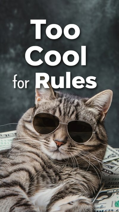 cat,pet,sunglasses,cool,rules,inscription,text,words
