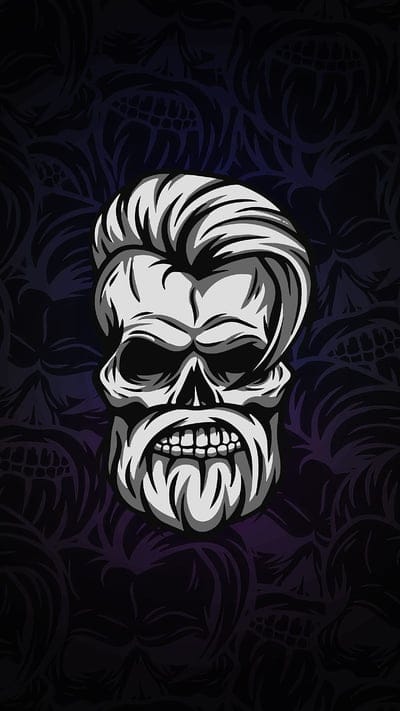 skullwithmostache,skull,badboy,black,attitude