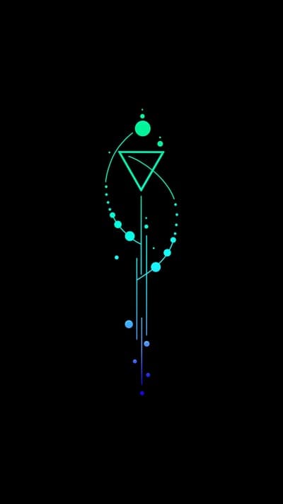 triangle,points,lines,black