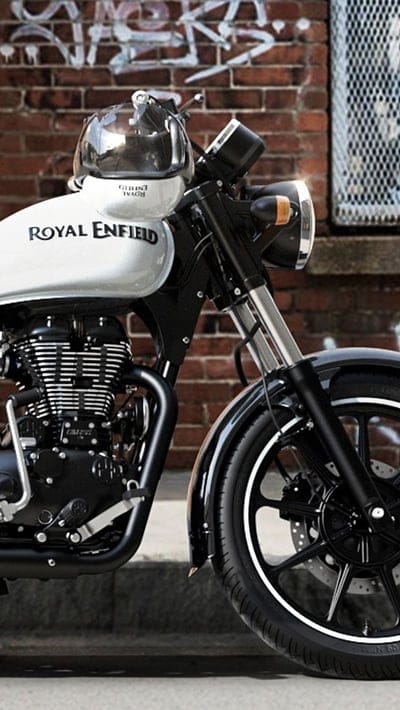royal enfield bullet, white bike, mobile wallpaper, android wallpaper, iPhone wallpaper, phone wallpaper