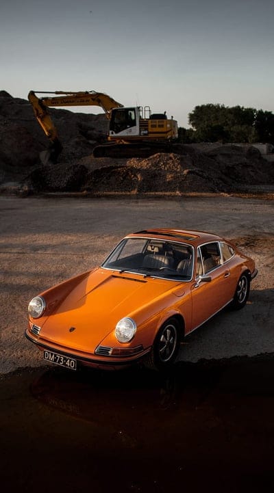 porsche, retro, car, yellow, mobile wallpaper, android wallpaper, iPhone wallpaper, phone wallpaper