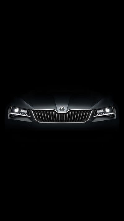 Skoda, black, car, carros, led, lights, octavia, suberb, tuning, volkswagen, mobile wallpaper, android wallpaper, iPhone wallpaper, phone wallpaper