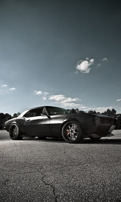 67 Camaro, black, car, chevrolet, chevy, muscle, mobile wallpaper, android wallpaper, iPhone wallpaper, phone wallpaper