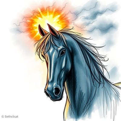Horse,Beautiful,Sketch,Hand Drawn,Color Sketch,Hd Backgrounds,Hq Wallpapers,4k wallpapers,8k wallpapers,High Quality,Hand Made,Eagle,Animal,Mighty,Majestic
