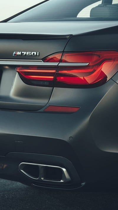 BMW M760i 7 series, bmw, car, luxury, m760i, rear, tail lights, vehicle, mobile wallpaper, android wallpaper, iPhone wallpaper, phone wallpaper