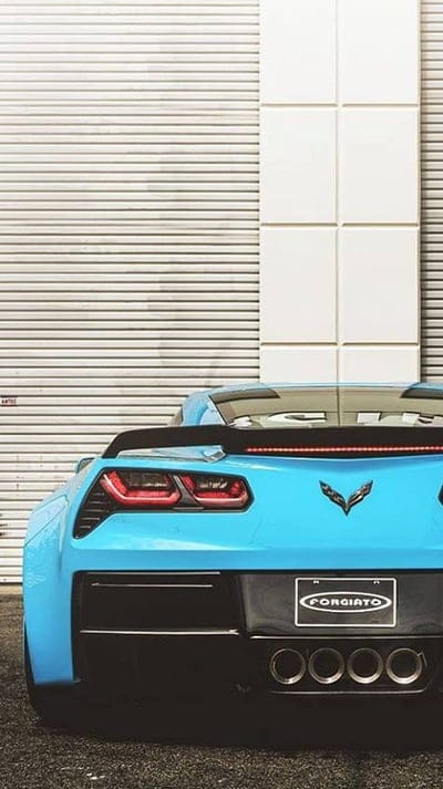 Corvette, back, blue, car, mobile wallpaper, android wallpaper, iPhone wallpaper, phone wallpaper