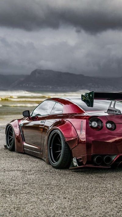 Tuned GTR, car, japon, nissan, nissan gtr, red, supercar, tuner, mobile wallpaper, android wallpaper, iPhone wallpaper, phone wallpaper