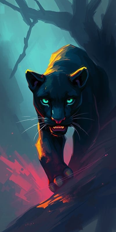 Black Panther,Cat,Animal,Color,Cool,Art Wallpaper,Wallpaper,8k wallpaper,4k wallpaper,Hd backgrounds,Hq wallpapers,Hd wallpapers,Panther