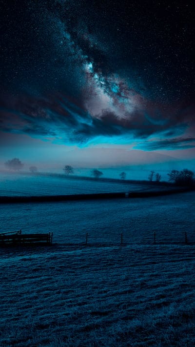 field,grass,clouds,night,milky way,dark,nature